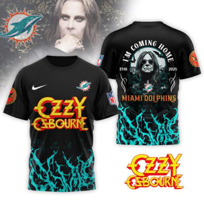 Miami Dolphins | Premium NFL Ozzy Osbourne I Am Coming Home 3D Shirt