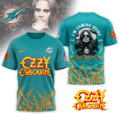 Miami Dolphins | Premium NFL Ozzy Osbourne I Am Coming Home 3D Shirt