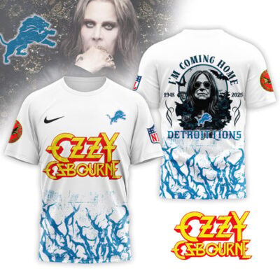 Detroit Lions | Premium NFL Ozzy Osbourne I Am Coming Home 3D Shirt