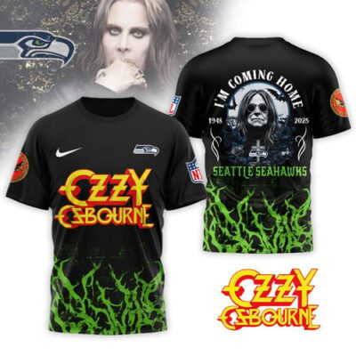 Seattle Seahawks | Premium NFL Ozzy Osbourne I Am Coming Home 3D Shirt