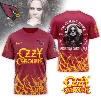 Arizona Cardinals | Premium NFL Ozzy Osbourne I Am Coming Home 3D Shirt