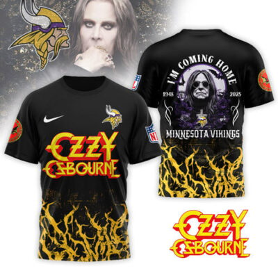 Minnesota Vikings | Premium NFL Ozzy Osbourne I Am Coming Home 3D Shirt