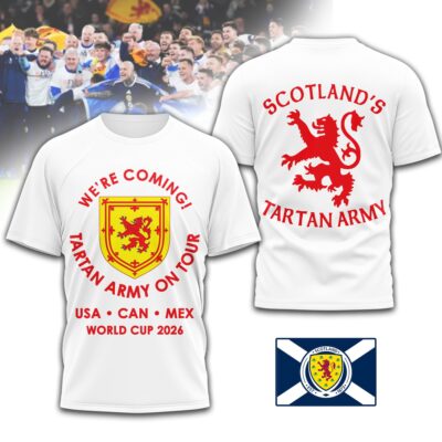 Scotland | Premium Tartan Army On Tour 3D Shirt