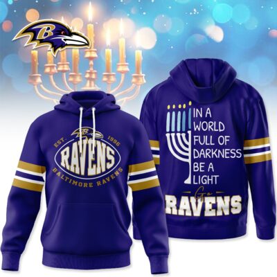 Baltimore Ravens | Premium NFL Hanukkah Day Hoodie