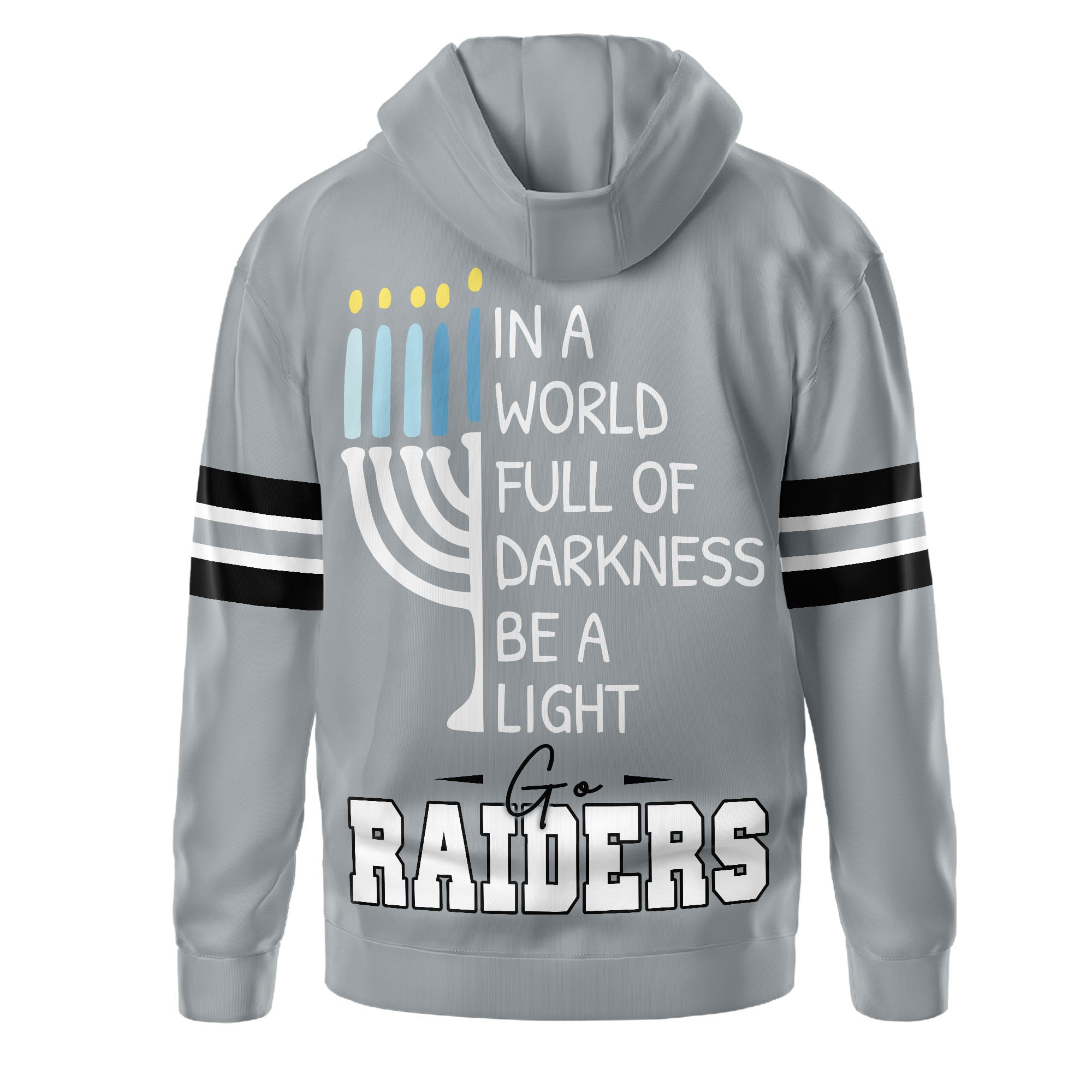 Las Vegas Raiders | Premium NFL Hanukkah Day Hoodie - Image 3