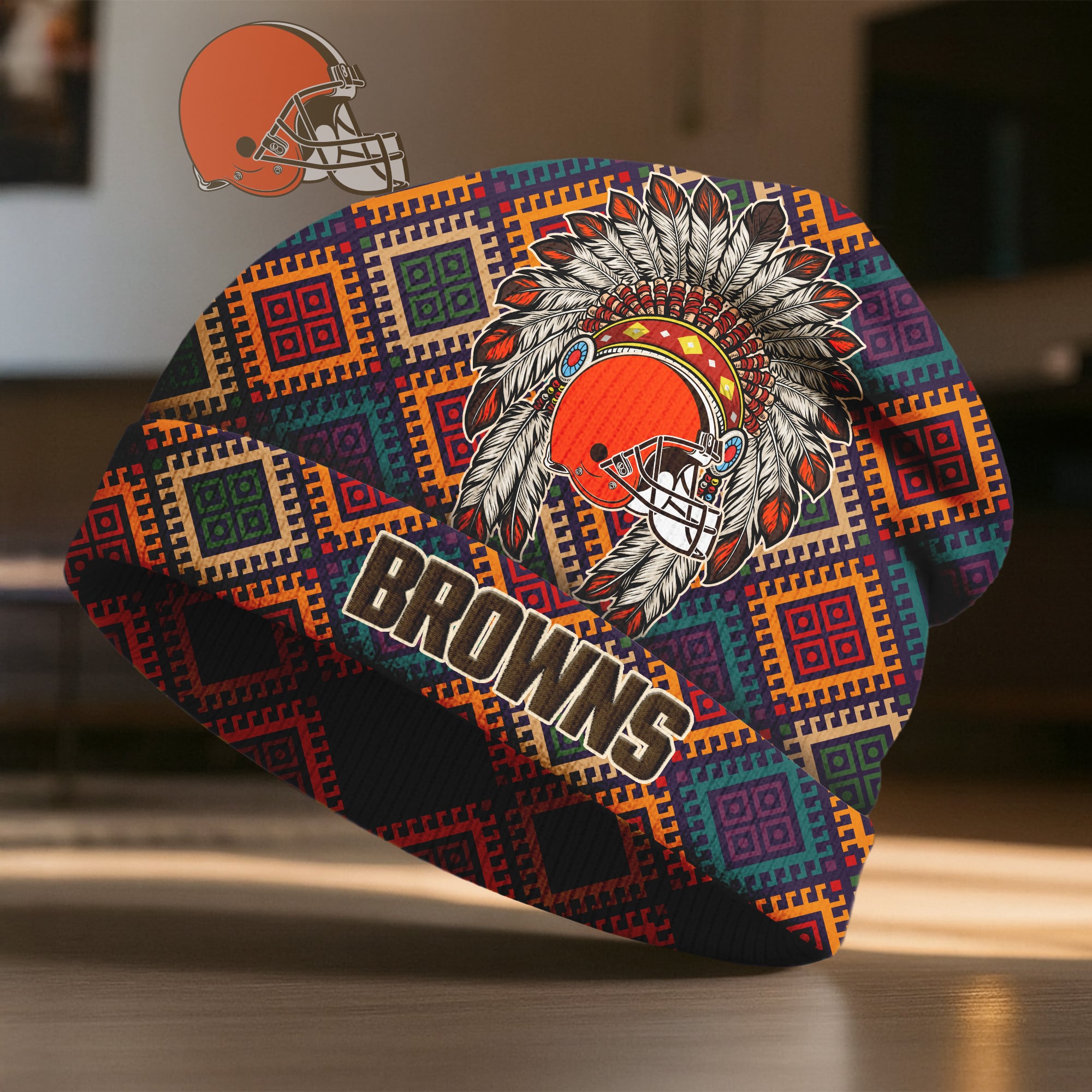 Cleveland Browns | Premium NFL Native American Heritage Beanie Hat
