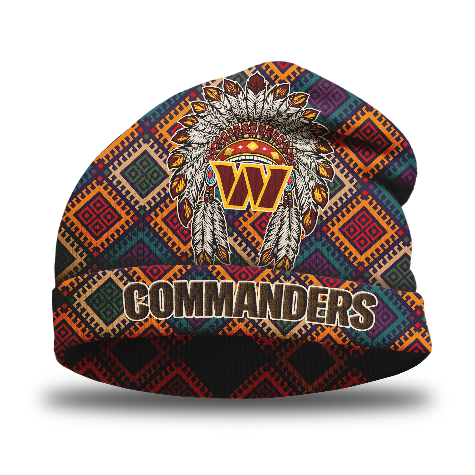 Washington Commanders | Premium NFL Native American Heritage Beanie Hat - Image 2