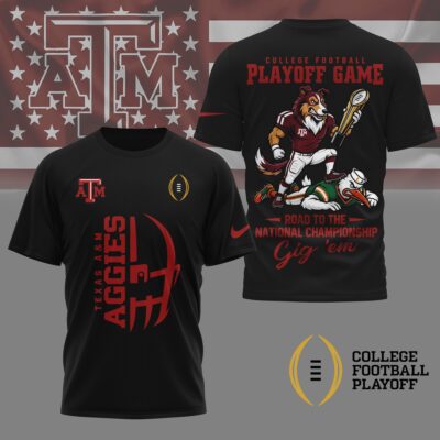 Texas A&M Aggies | Premium NCAA College Football Playoff Game 3D Shirt