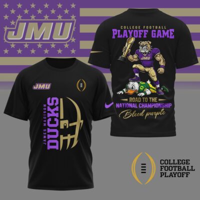 James Madison Dukes | Premium NCAA College Football Playoff Game 3D Shirt