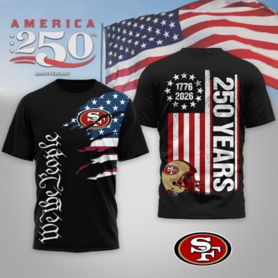 San Francisco 49ers | Premium NFL We The People USA 250th Anniversary T-shirt