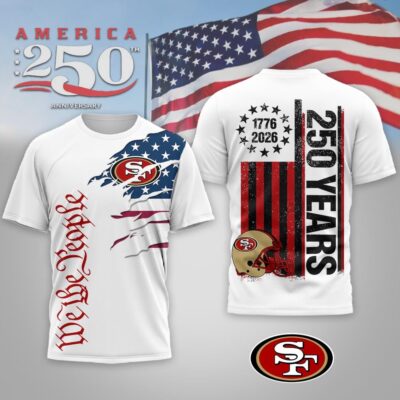 San Francisco 49ers | Premium NFL We The People USA 250th Anniversary T-shirt
