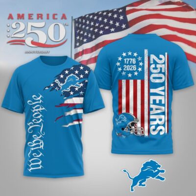 Detroit Lions | Premium NFL We The People USA 250th Anniversary T-shirt