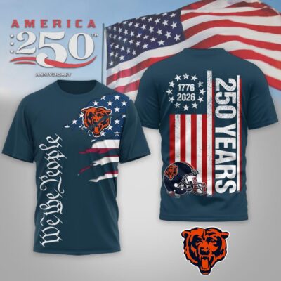 Chicago Bears | Premium NFL We The People USA 250th Anniversary T-shirt