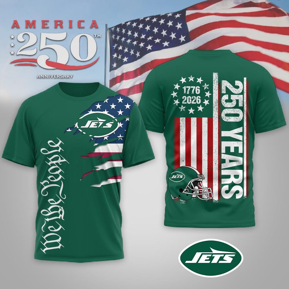 New York Jets | Premium NFL We The People USA 250th Anniversary T-shirt - Image 2
