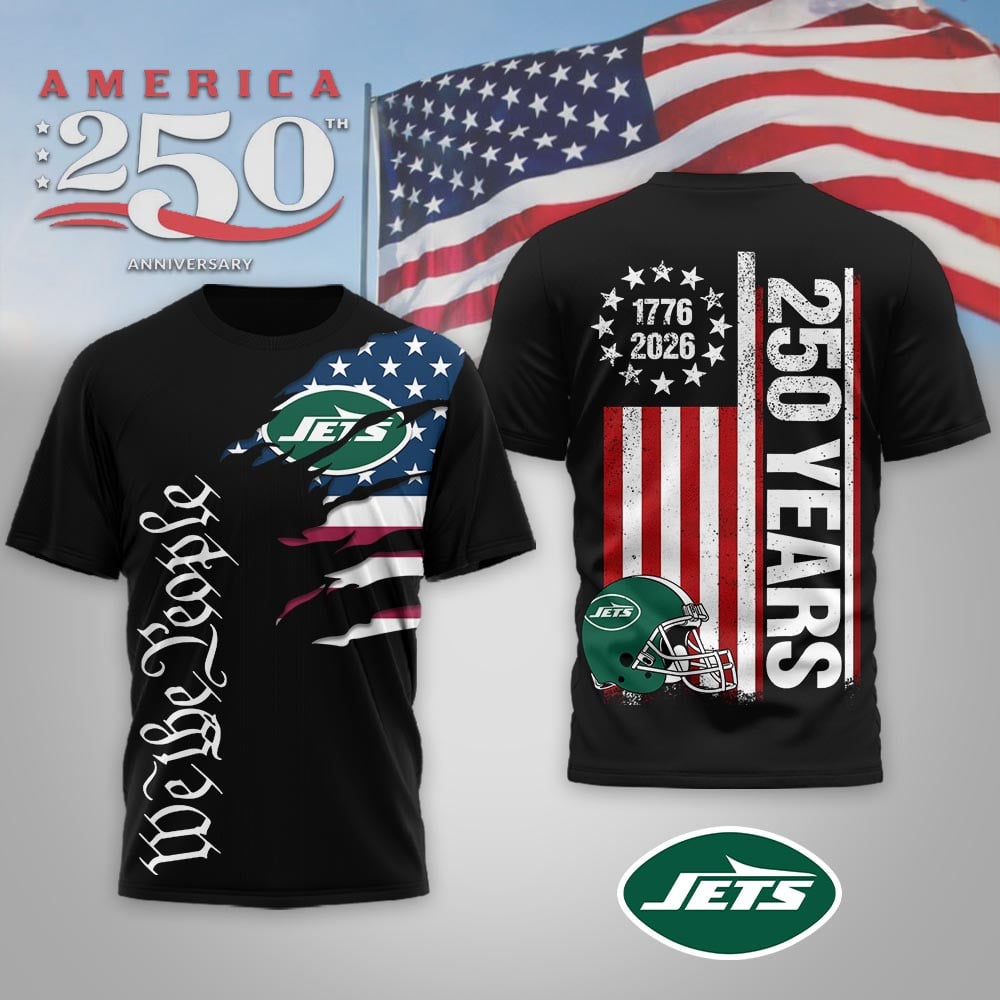 New York Jets | Premium NFL We The People USA 250th Anniversary T-shirt - Image 3