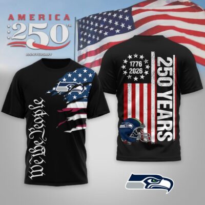 Seattle Seahawks | Premium NFL We The People USA 250th Anniversary T-shirt