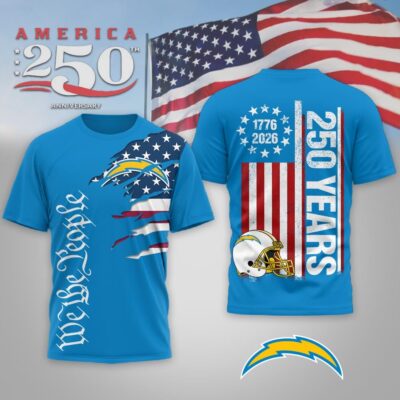 Los Angeles Chargers | Premium NFL We The People USA 250th Anniversary T-shirt