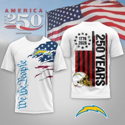 Los Angeles Chargers | Premium NFL We The People USA 250th Anniversary T-shirt