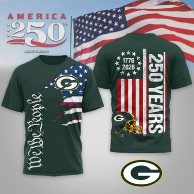 Green Bay Packers | Premium NFL We The People USA 250th Anniversary T-shirt