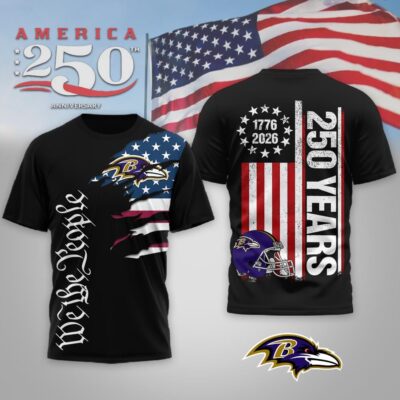 Baltimore Ravens | Premium NFL We The People USA 250th Anniversary T-shirt