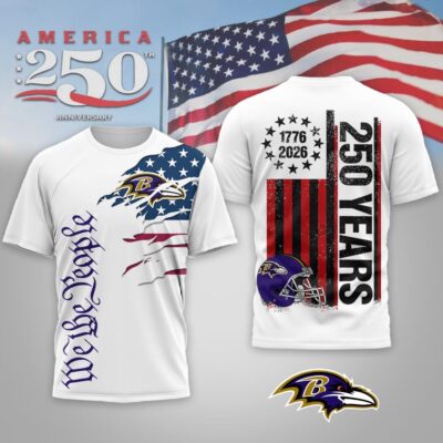 Baltimore Ravens | Premium NFL We The People USA 250th Anniversary T-shirt