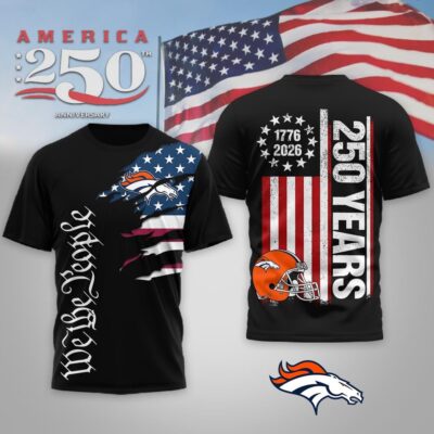 Denver Broncos | Premium NFL We The People USA 250th Anniversary T-shirt