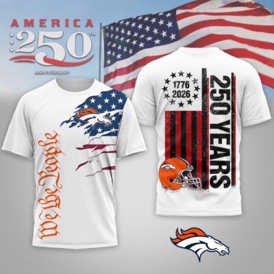 Denver Broncos | Premium NFL We The People USA 250th Anniversary T-shirt