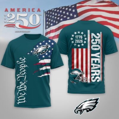 Philadelphia Eagles | Premium NFL We The People USA 250th Anniversary T-shirt