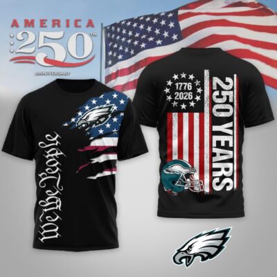 Philadelphia Eagles | Premium NFL We The People USA 250th Anniversary T-shirt