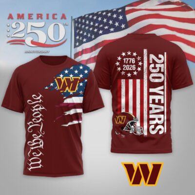 Washington Commanders | Premium NFL We The People USA 250th Anniversary T-shirt