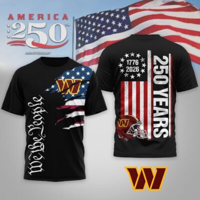 Washington Commanders | Premium NFL We The People USA 250th Anniversary T-shirt