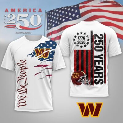 Washington Commanders | Premium NFL We The People USA 250th Anniversary T-shirt