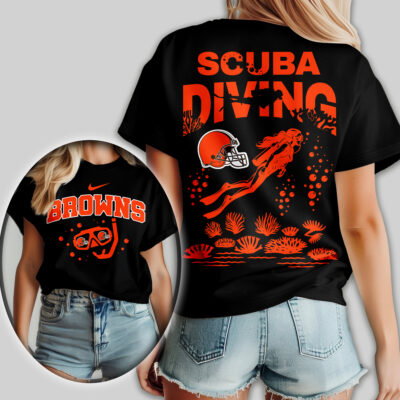 Cleveland Browns | Premium NFL Scuba Diving Women Shirt