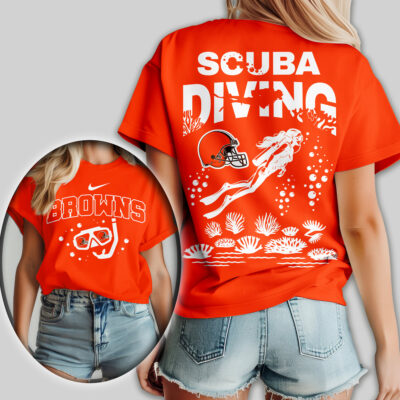 Cleveland Browns | Premium NFL Scuba Diving Women Shirt