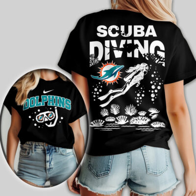 Miami Dolphins | Premium NFL Scuba Diving Women Shirt