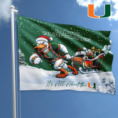 Miami Hurricanes | Premium NCAA Holiday Champion Run Flag