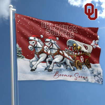 Oklahoma Sooners | Premium NCAA Holiday Champion Run Flag