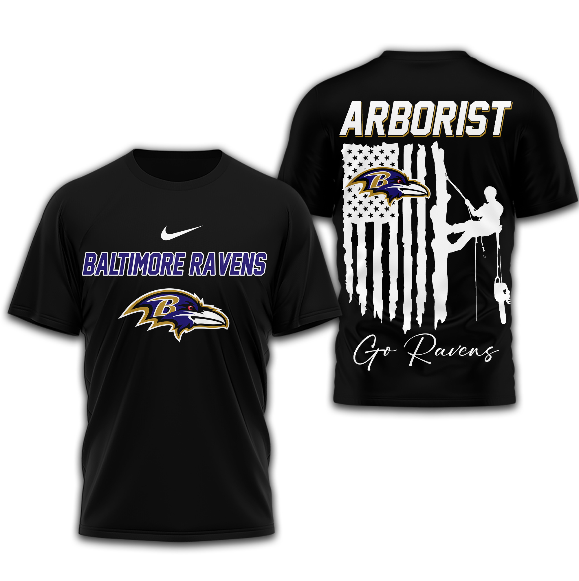 Baltimore Ravens | Premium NFL Arborist 3D Shirt - Image 2
