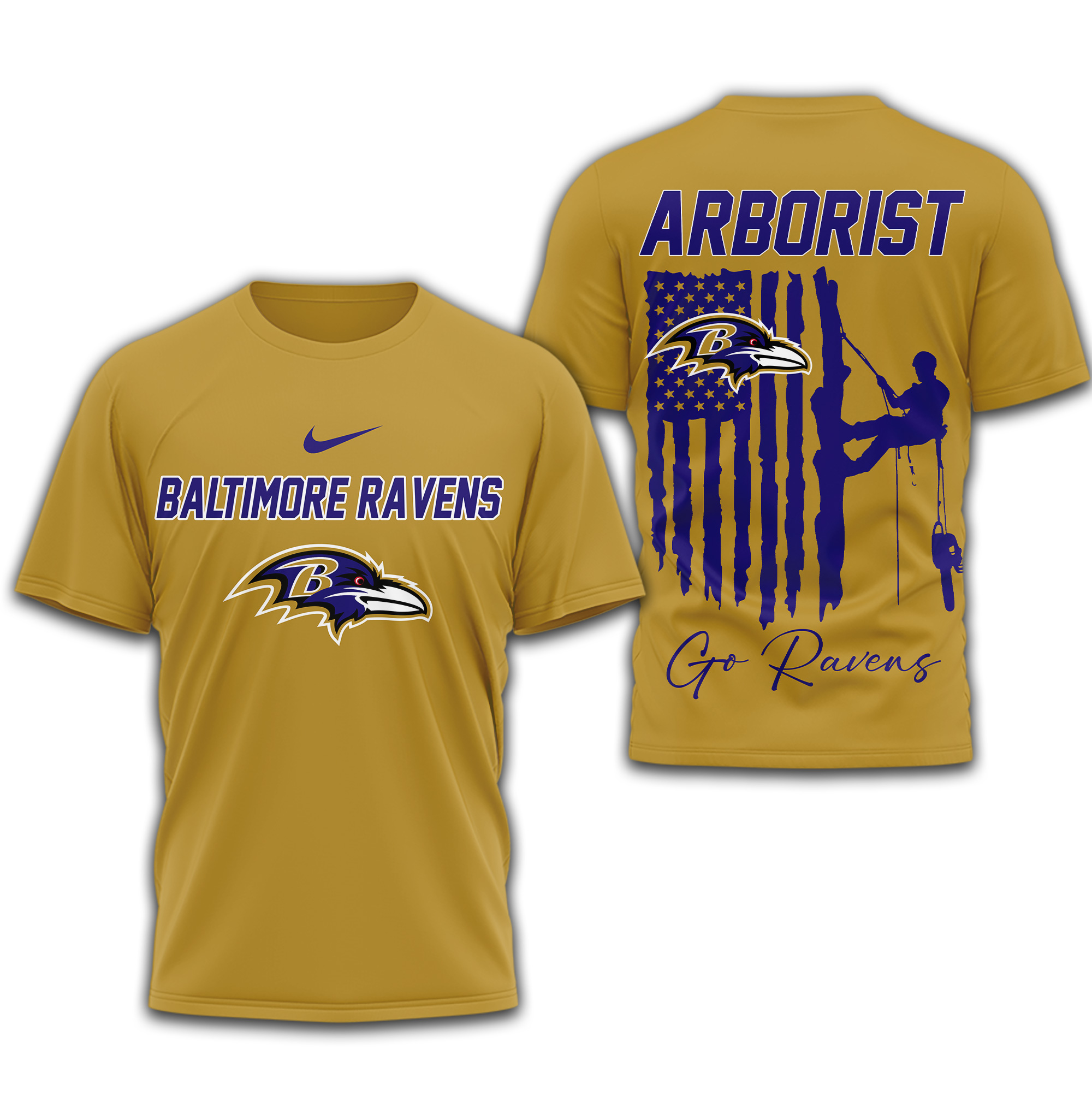 Baltimore Ravens | Premium NFL Arborist 3D Shirt - Image 4
