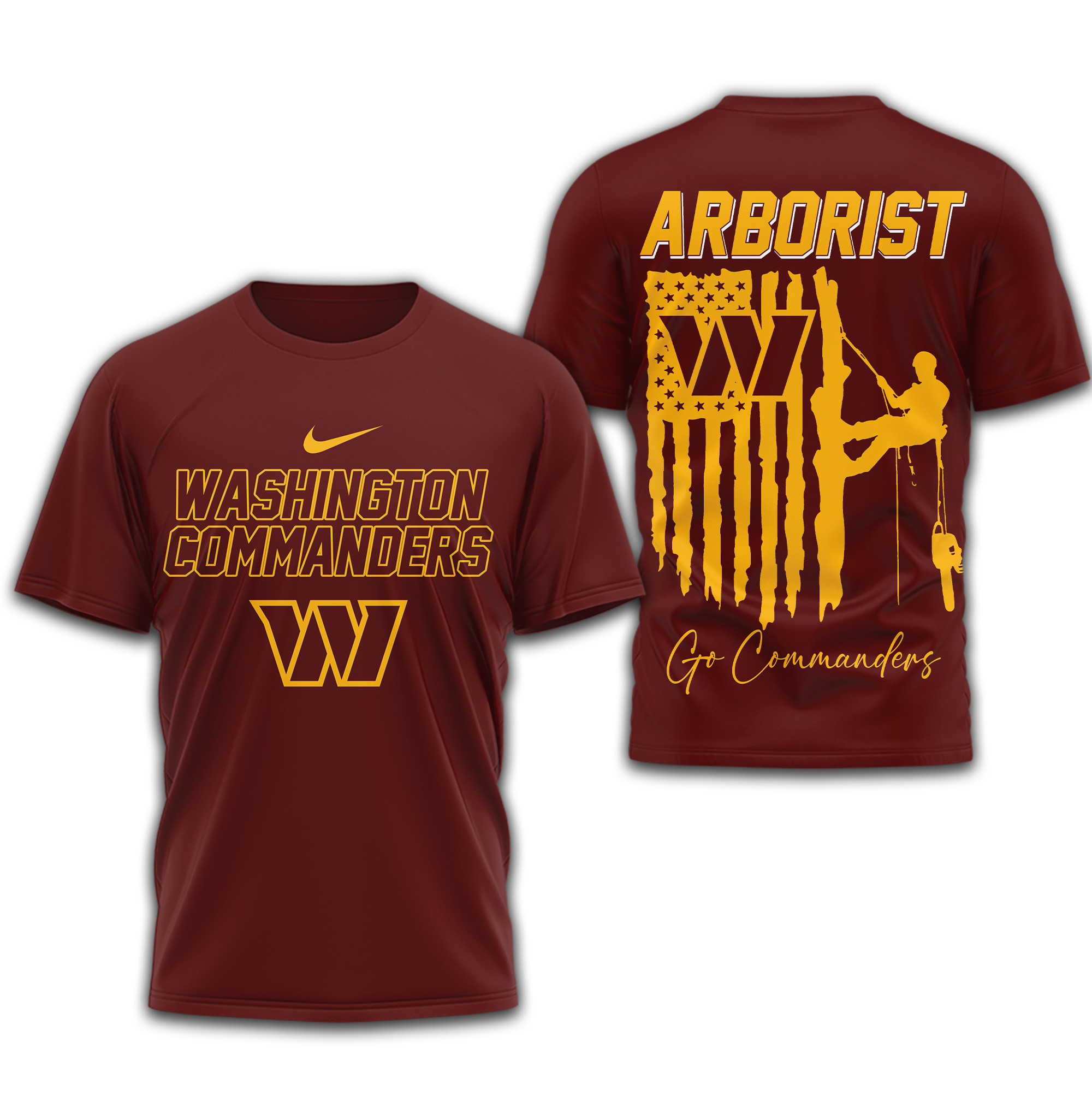 Washington Commanders | Premium NFL Arborist 3D Shirt - Image 3