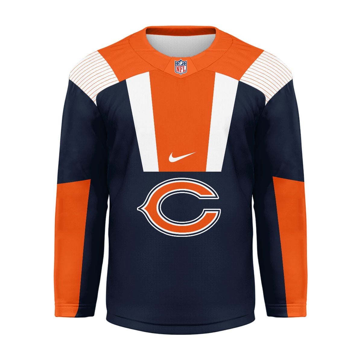 Chicago Bears | Premium NFL Custom Name And Number Long Jersey - Image 2