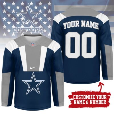 Dallas Cowboys | Premium NFL Custom Name And Number Long Jersey - 2XL