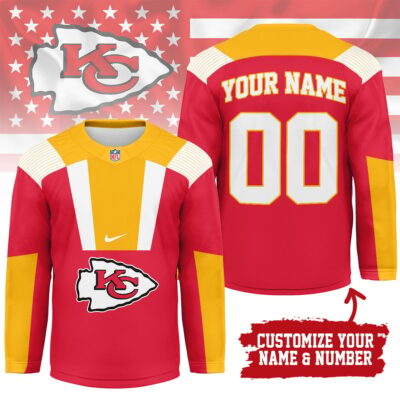 Kansas City Chiefs | Premium NFL Custom Name And Number Long Jersey - XL