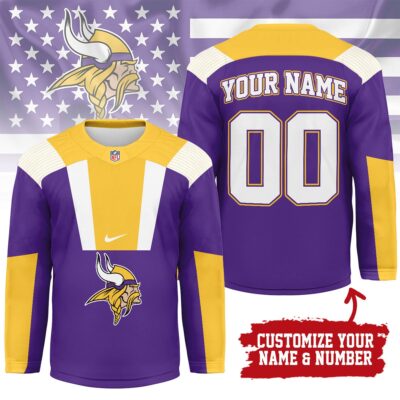 Minnesota Vikings | Premium NFL Custom Name And Number Long Jersey