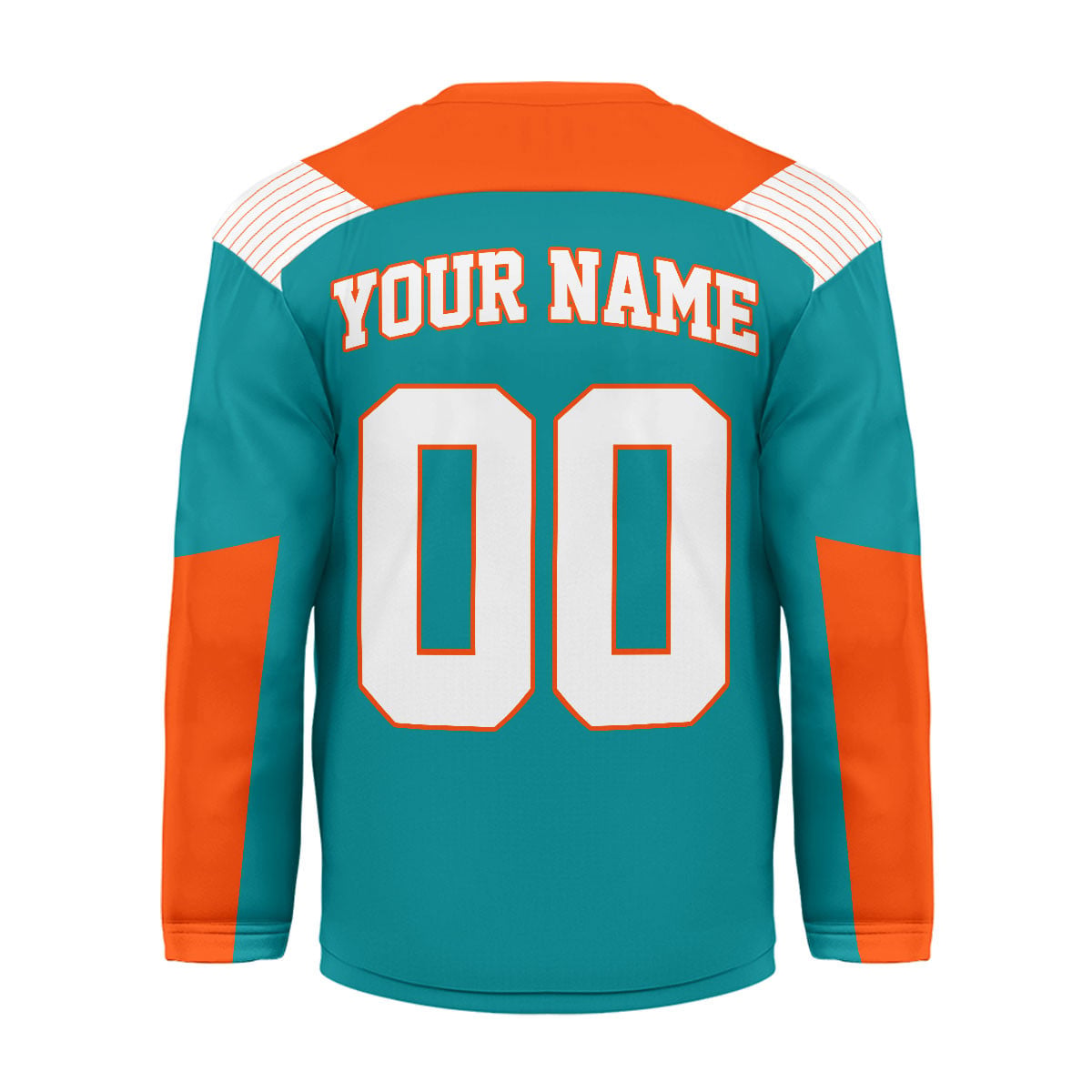 Miami Dolphins | Premium NFL Custom Name And Number Long Jersey - Image 3