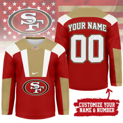 San Francisco 49ers | Premium NFL Custom Name And Number Long Jersey - 2XL
