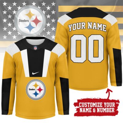 Pittsburgh Steelers | Premium NFL Custom Name And Number Long Jersey - 5XL