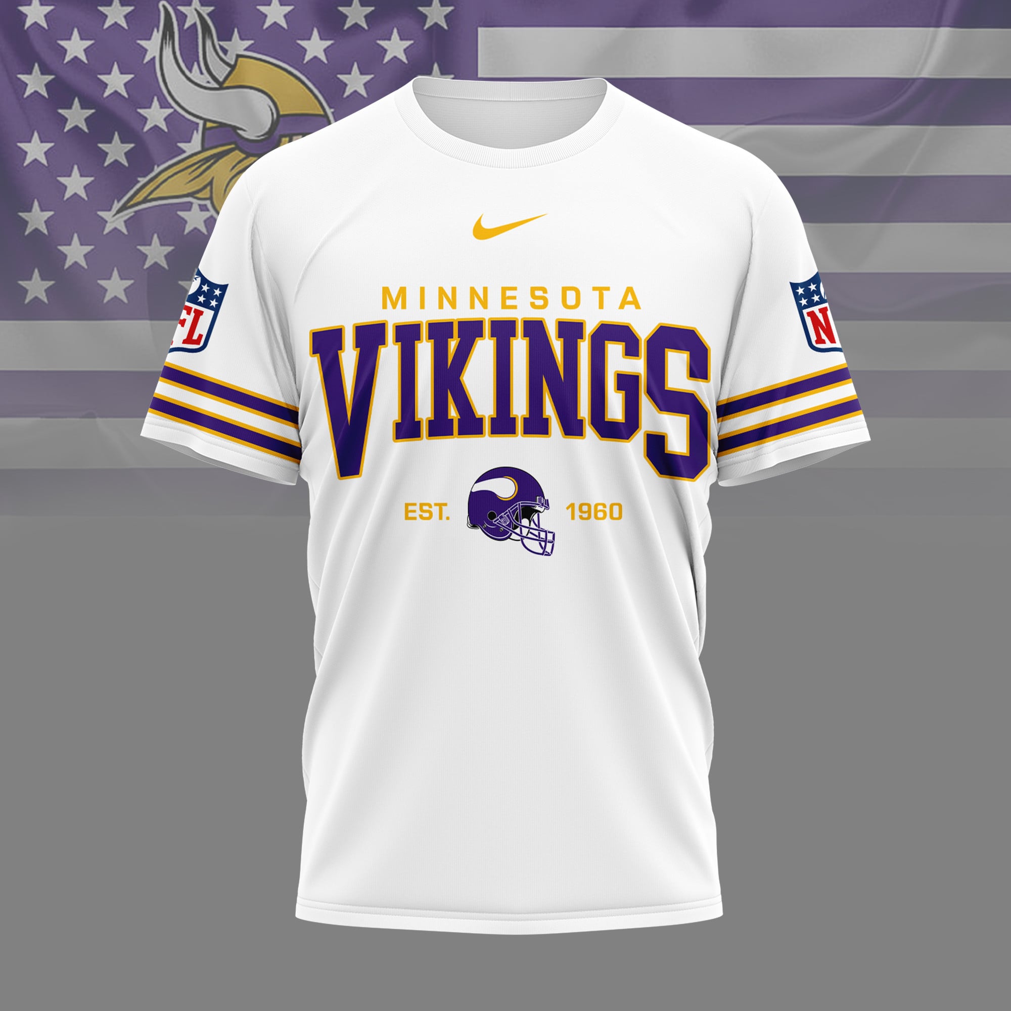 Minnesota Vikings | Premium NFL Heritage 3D Shirt