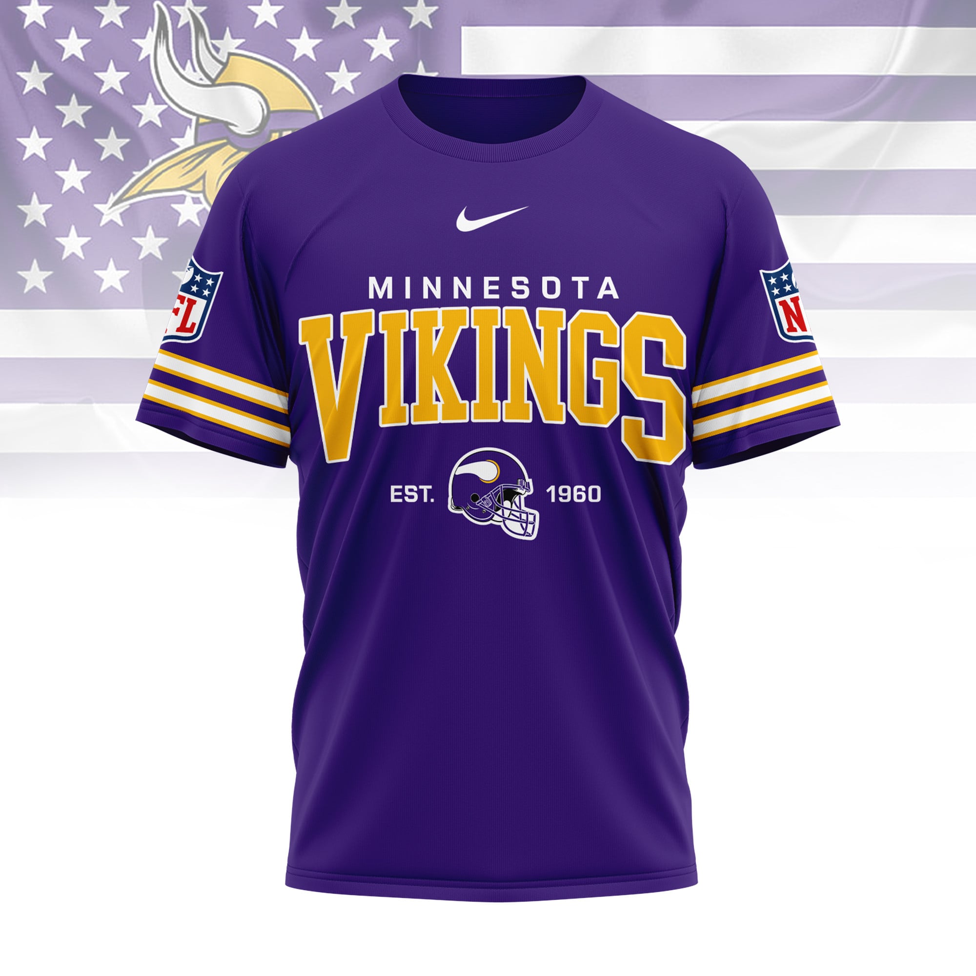 Minnesota Vikings | Premium NFL Heritage 3D Shirt - Image 3