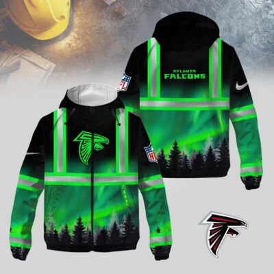 Atlanta Falcons | Premium NFL Northern Lights Hi-Vis Hoodie